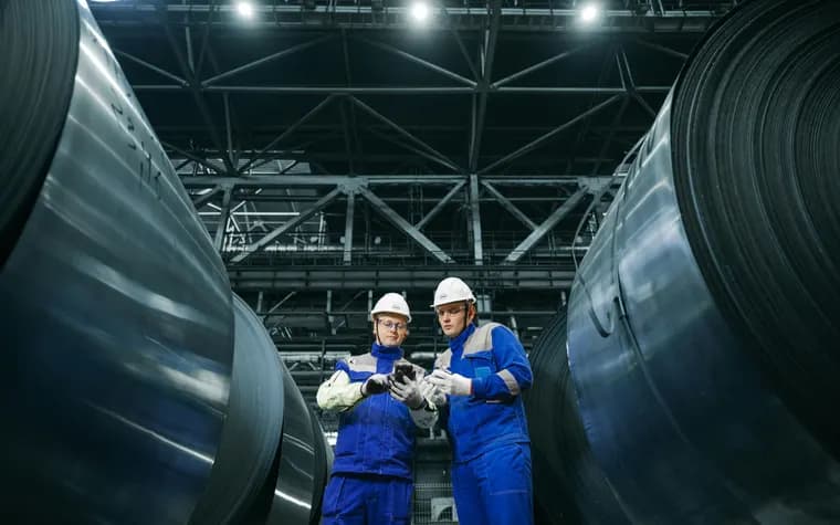 Steel coil production, where embedded emissions data originates